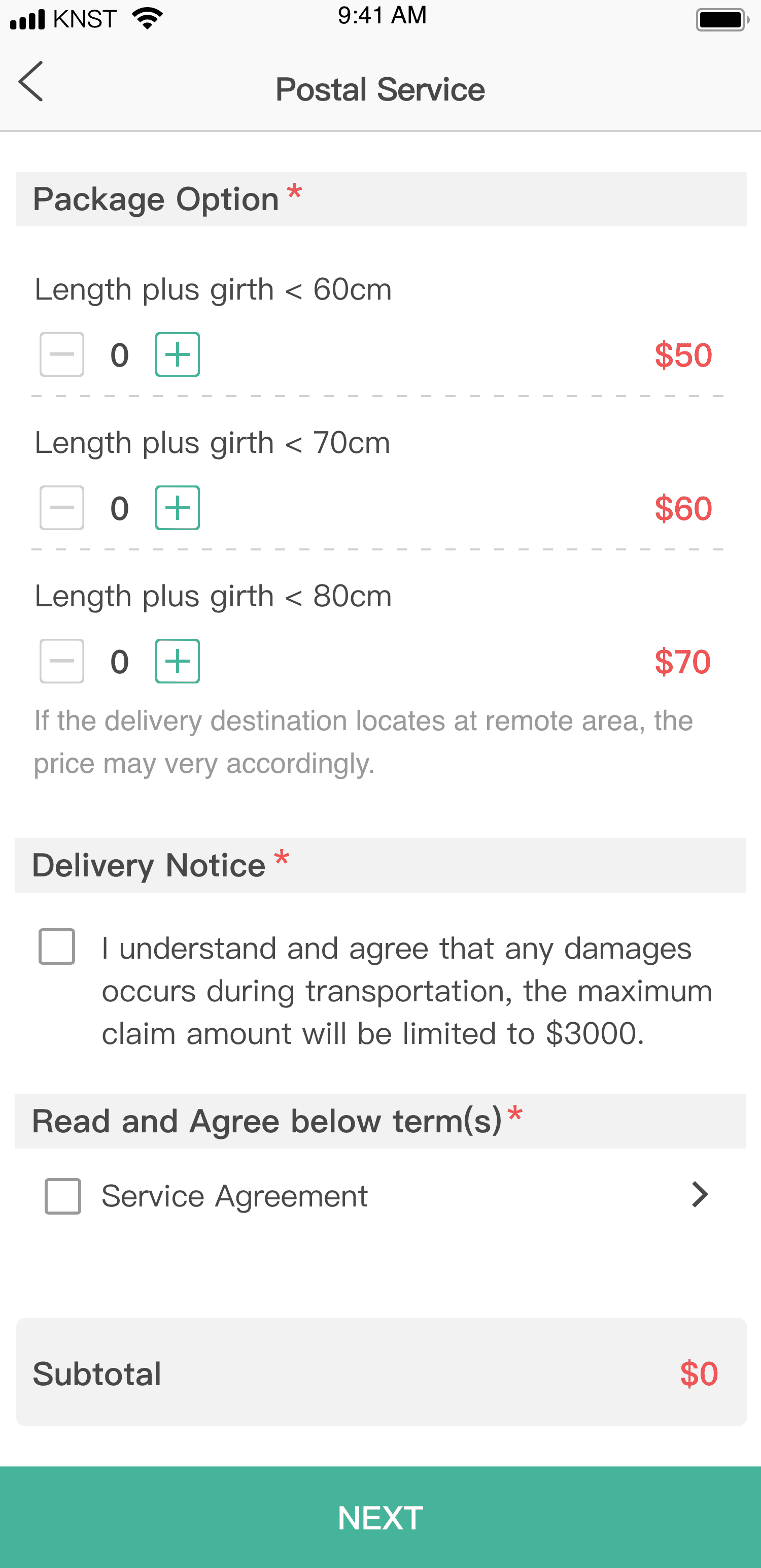 Additional Order Options