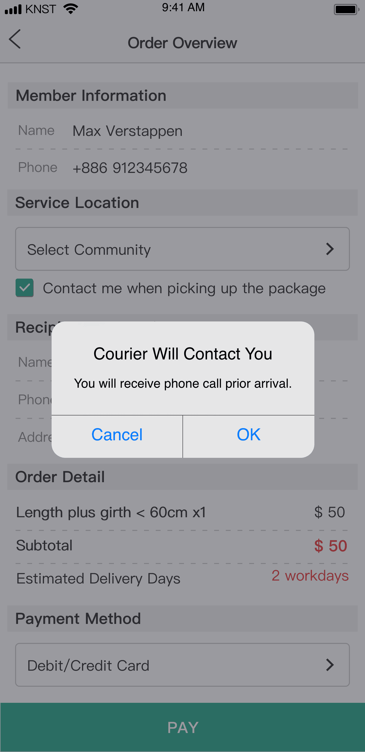 Additional Order Options