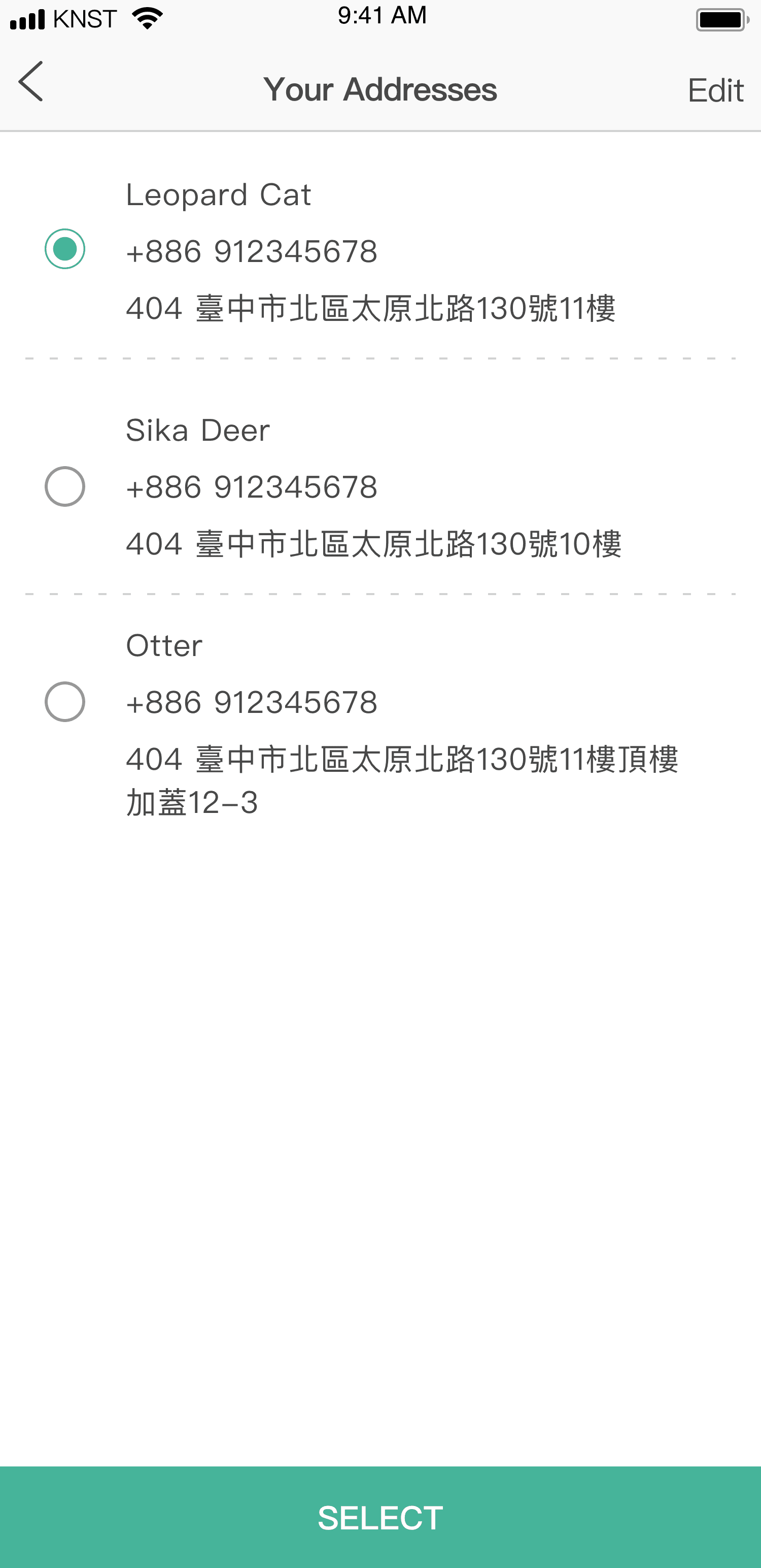 Your Address Funtion