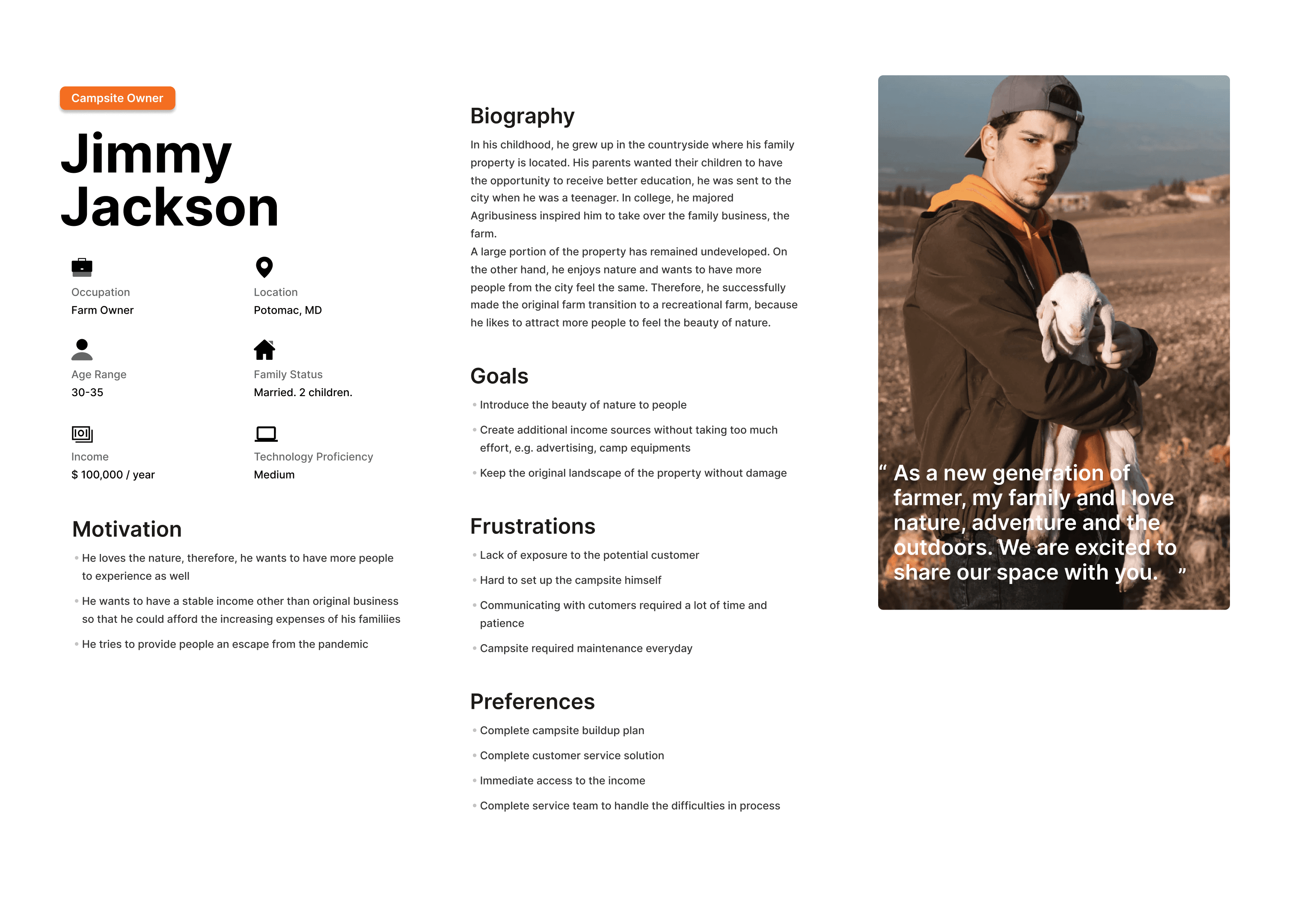 Campsite Owner Persona