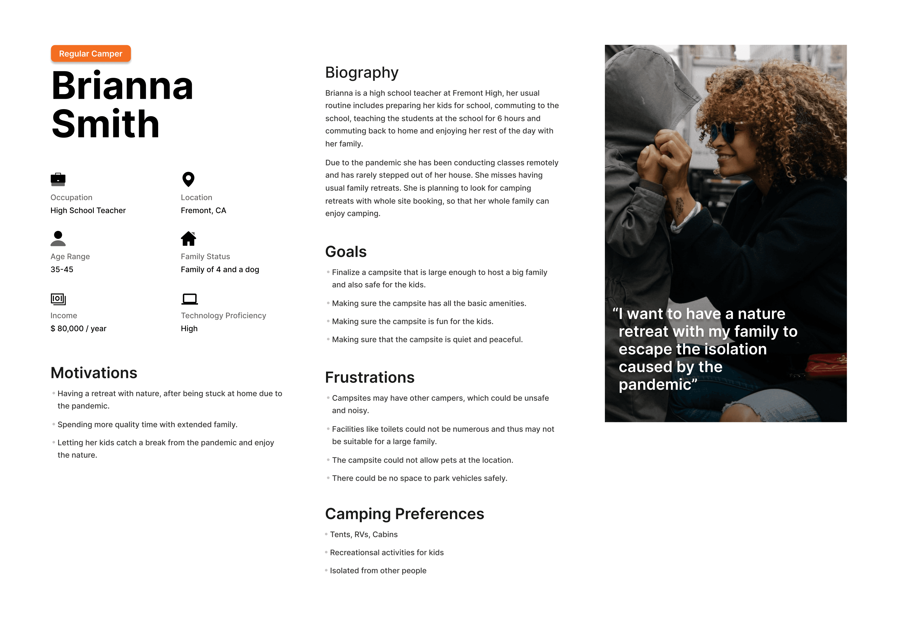 Experienced Camper Persona